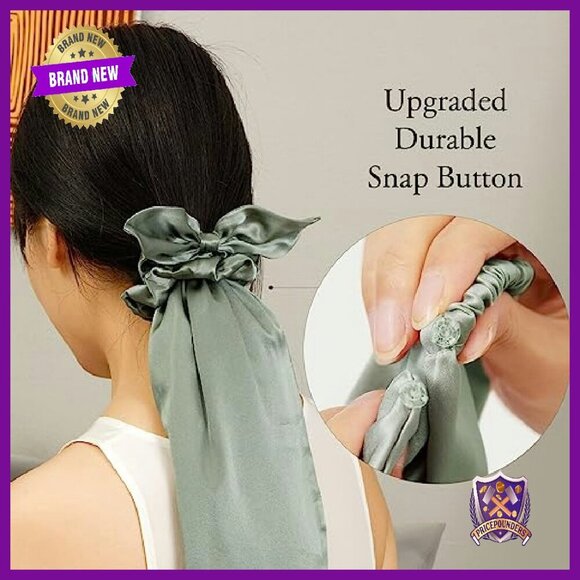 100% Silk Bonnet & Scrunchies Set for Long Curly Hair Protection
